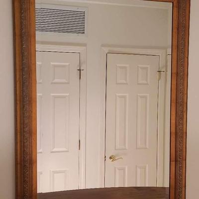 Large Ornate Framed Beveled Edge Wall Mirror 