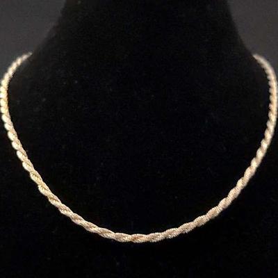 14K Gold Rope Chain Necklace 