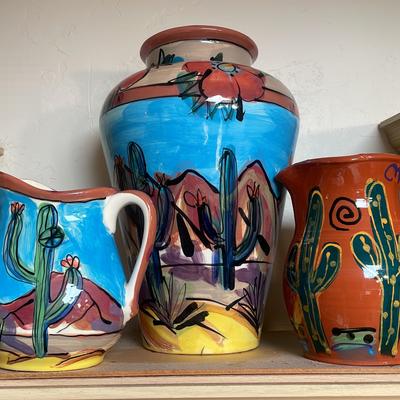 Southwestern Painted, Signed Pots   