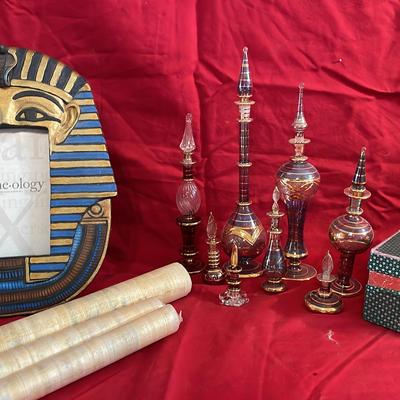 Egyptian Perfume Bottles And Other Egyptian Items  