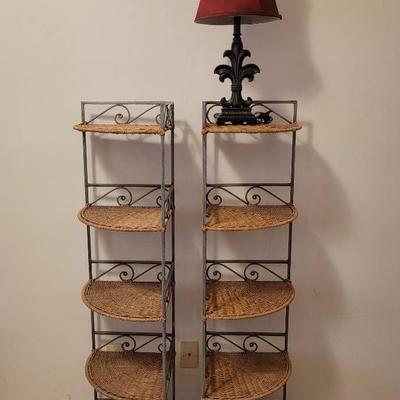Pier 1 Wicker Corner Shelves 