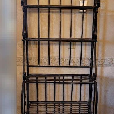 Black Folding Baker's Rack