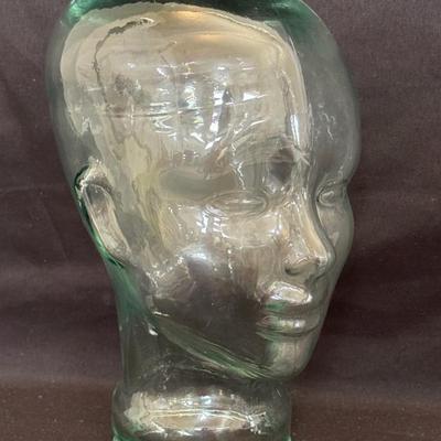 Vintage Green Glass Head Mannequin 