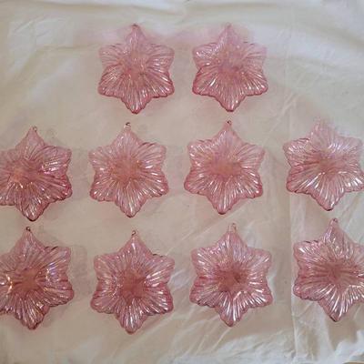 Lavender Pink Blown Glass Stars