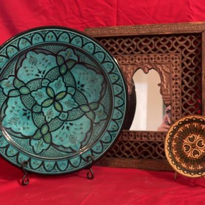 Middle Eastern Mirror And Plates