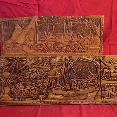 Palauan Micronesian Wood Relief