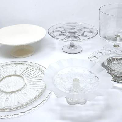 Vintage Cake Stands And Plates - Glass, Crystal And Ceramic