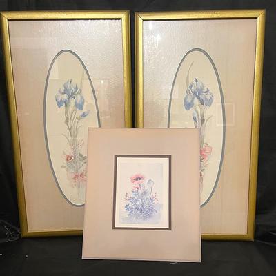 M Bertrand Watercolor Floral Prints