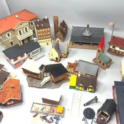 Model Train Buildings From School To Government  To Barn To Church To Playground