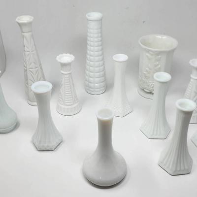 Vintage Milk Glass Vases