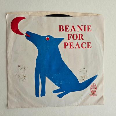 Vintage "Beanie for Peace" 45rpm Record