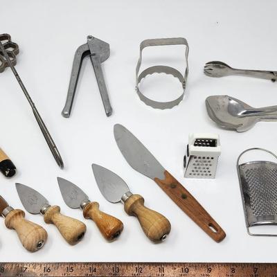 Vintage Kitchen Tools - Metal and Wood