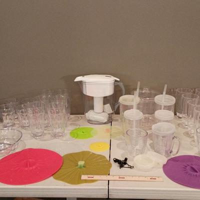 Nice Quality Kitchen Plastics - New Brita Pitcher , Tervis, Glasses, Bowl Covers, Trays++