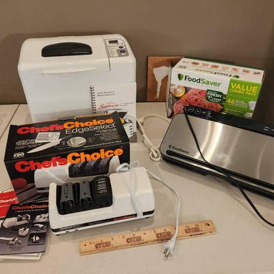 Sunbeam Breadmaker, FoodSaver & Bags, ChefChoice Knife Sharpener