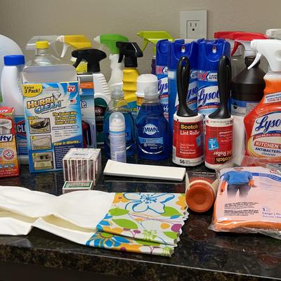 Cleaning Supplies Lot 1 - Lysol Power Foam, Scrub Daddy Pack, Dawn Ultra & More