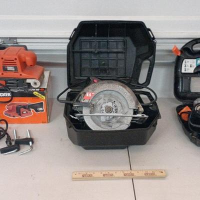 Black & Decker Belt Sander, Skill Saw, Mouse Sander