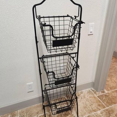 Metal Baskets Storage Rack - 15x12x48"