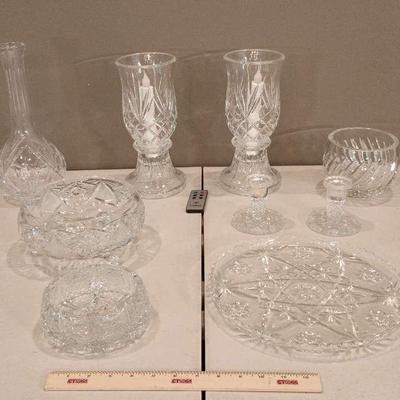 Nice Quality Crystal Lot - Most Hand Cut - Bowls, Tray, Decanter+++