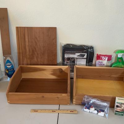 Household Goods - Cedar ? Wood Container Drawers, Cleaning Supp., Upholstery Cover ++