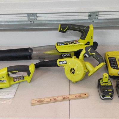 Ryobi One - Blowers, Shears, Charger, 3 Batteries