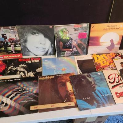 15pc Vintage Records - George Thorogood, Carly Simon, Sade, Neil Diamond++