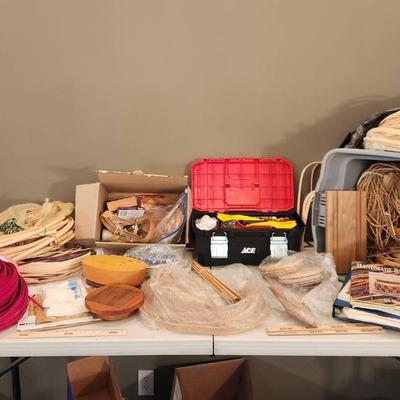 Huge Lot of Basket Making Supplies, Tools, Patterns, Forms++