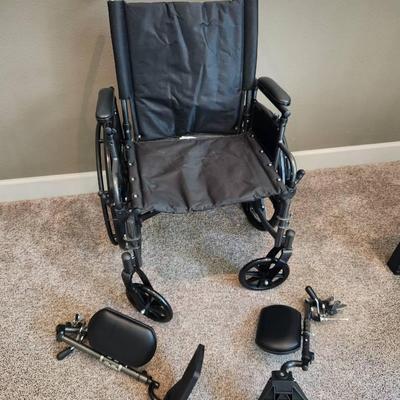 ProBasics K4 High Strength Lightweight Wheelchair - 300lb capacity, Leg Massagers