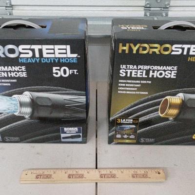 Pair Of Brand New Hydro Steel 50 Ft Garden Hoses