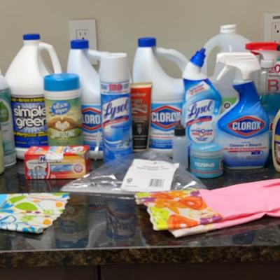 Cleaning Supply Lot 2 - Bleach, Clorox Cleaner, Windex, Zep & More