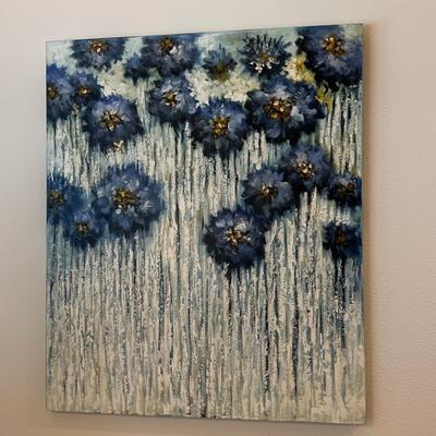 Uttermost Acrylic On Canvas Modern Abstract Floral Painting 42x50