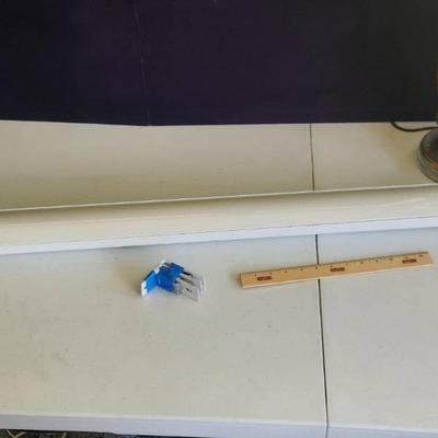 62" Wide White Window Roller Blind w/ Hardware, 75" Long