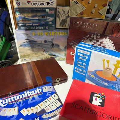Board Games & Model Plane Lot – Mixed Vintage & Modern Games + Aircraft Kit 