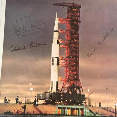 Apollo 11 Crew-Signed Photograph of Space Vehicle – Signatures Include Neil Armstrong, Buzz Aldrin &