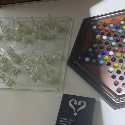 Chinese Checkers & Glass Chess Set – Classic Games Bundle