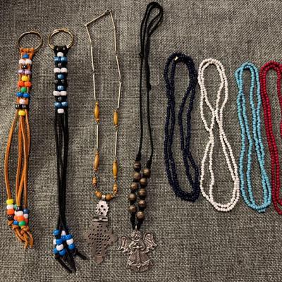 Miscellaneous Beaded Necklaces And Key Chains