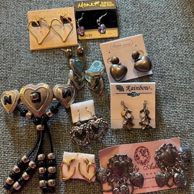 Heart Shaped Costume Jewelry Lot 
