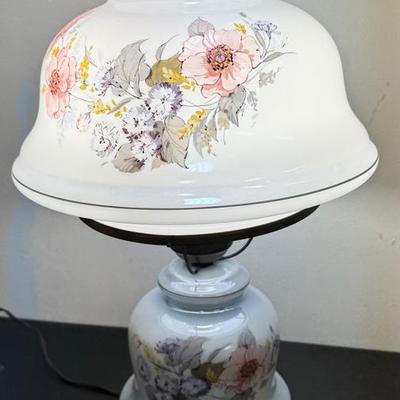 Floral hurricane table Lamp 