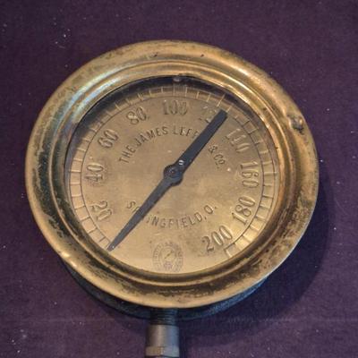 Vintage Schäffer & Budenburg Steam Pressure Gauge Made for The James Leffel & Co. - 6" Diameter