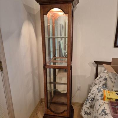 Vintage 4-Shelf Lighted Curio - 20" Wide x 14" Deep x 70" Tall