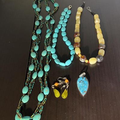 Collection of Jade & Stone Jewlery