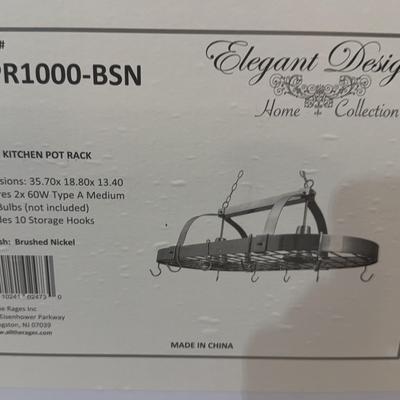 Elegant Designs - 2 Light Kitchen Pot Rack - New in Box 