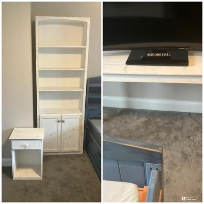 Three Pieces - Bookshelf, Long Table, And Side Table
