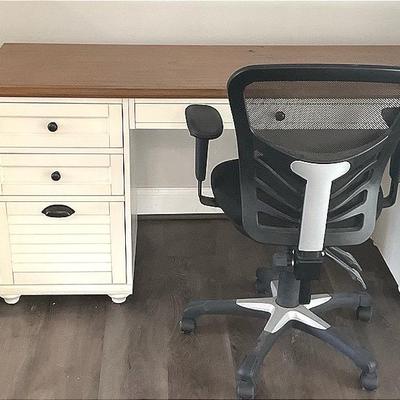 Office Desk, Filing Cabinet, And Chair