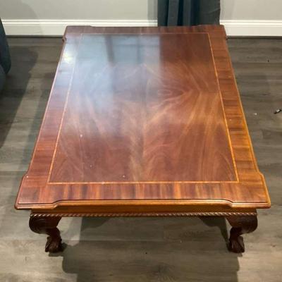 Beautiful Wood Ball And Claw Coffee Table