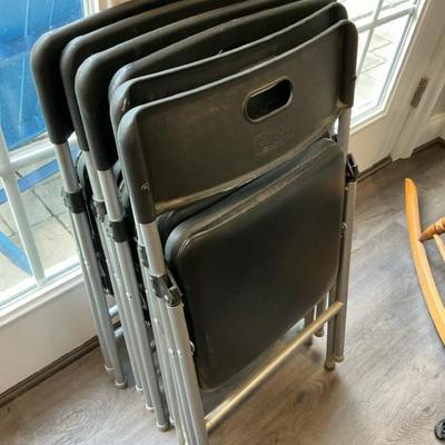 Set Of 6 Costco Padded Seat Folding Chairs 