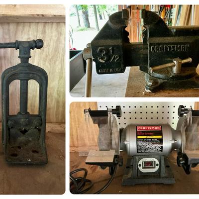 Craftsman 6 Inch Bench Grinder, Vise & More 