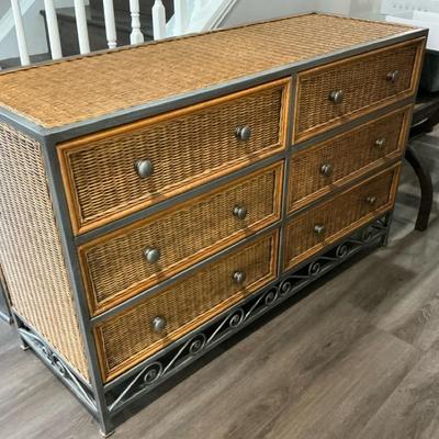 Long Wicker Pier1 Style Dresser