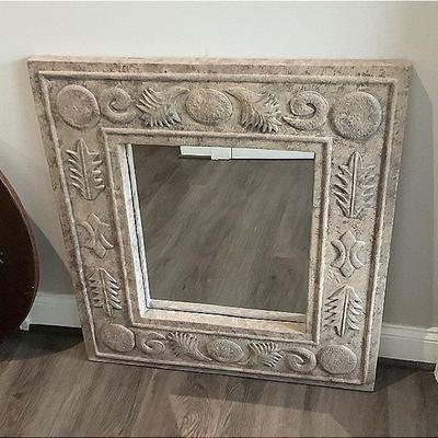 Shell Resin Square Mirror