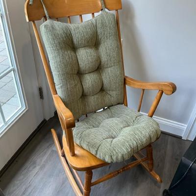 Wooden Rocking Chair With Pads