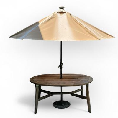 Teak Table & Sun Shade 